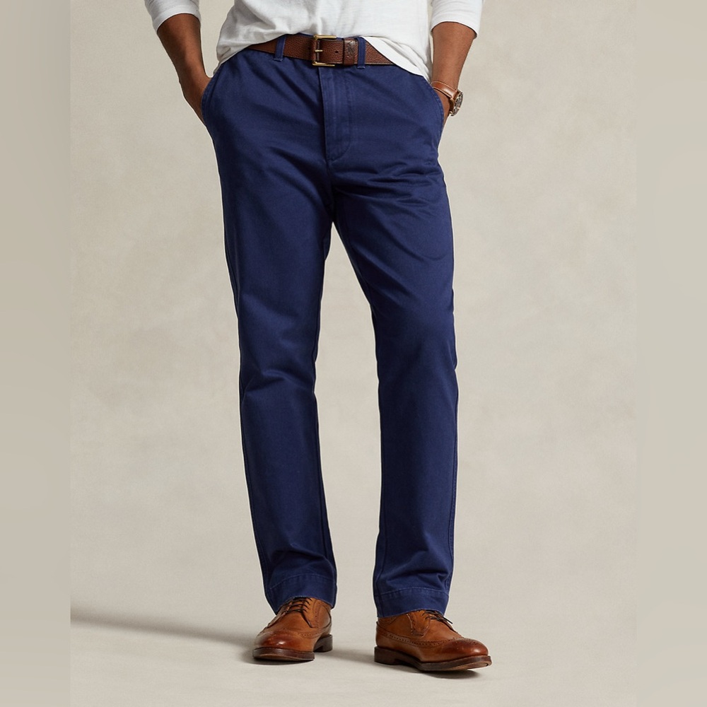 POLO RALPH LAUREN | Stretch Straight Fit Chino Trousers | Navy Blue | 36/32